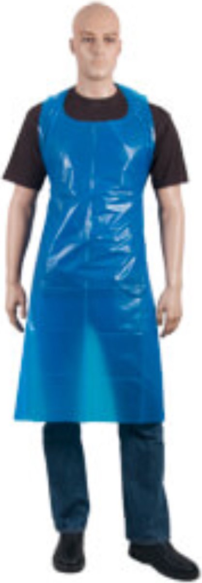 100 stuks 18 μm Werkschort Wegwerp Schort | Blauw | Wegwerpschort | PP jasschort | Medisch Schort | Schort voor bezoekers/patiënten/personeel