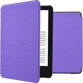 iMoshion Ereader Cover / Hoesje Geschikt voor Amazon Kindle (2022) 11th gen - iMoshion Canvas Sleepcover Bookcase zonder stand - Paars