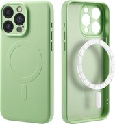 iMoshion Hoesje Geschikt voor iPhone 15 Pro Max Hoesje Siliconen - iMoshion Color Backcover Geschikt voor MagSafe - Groen
