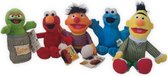 Sesamstraat Pluche Knuffel Set 22 cm (Elmo - Cookie Monster - Oscar Mopperkont - Bert en Ernie) {Sesamestreet Plush Toy | Sesam Straat Speelgoed Knuffeldier Knuffelpop voor kinderen jongens meisjes - Koekiemonster Koekie Monster Elmo}