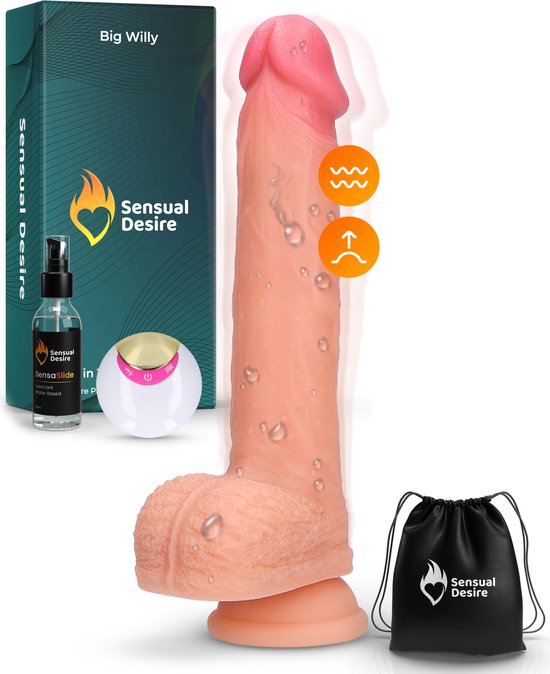 Foto: Sensual desire big willy 3 in 1 elektrische dildo 8 stoot vibratiestanden met 360 rotatie dildo met zuignap en afstandsbediening sex toys voor vrouwen seksspeeltjes vibrators voor vrouwen en mannen glijmiddel opbergzak