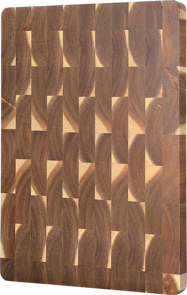 Snijplank van Acaciahout met anti-slip voetjes | 40 cm x 28.5 cm x 2.5 cm | Zware kwalitatieve en vlakke snijplank | Serveerplank | Borrelplank - Tapasplank