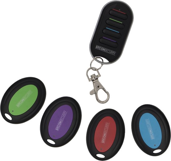 Keyfinder set met 4 sleutelzoekers en locator