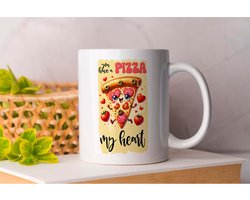 Mok My Heart is Pizza - Cute - funny - CoupleGifts - GiftForCouple - LoveGift - ValentinesGift - CadeauVoorKoppels - ValentijnsCadeau - PerfectCadeau