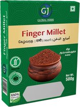 GJ - Vingergierst - Finger Millet - Ragi - Glutenvrije Graan - 3x 500 g