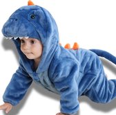 BoefieBoef Dinosaurus Dieren Baby Onesie Romper Pyjama - Carnaval - Baby & Peuter Verkleedkleding - Verkleedkostuum - Kinder Dierenpak - Dreumes Kruippak - Boxpak - Baby & Peuter & Kleuter 2 tot 4 jaar