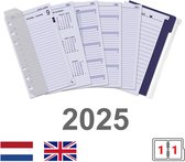 Kalpa 6331-25 Pocket 6 Ring Agenda Organizer Vulling 1 Dag per Pagina Jaardoos NL EN 2025