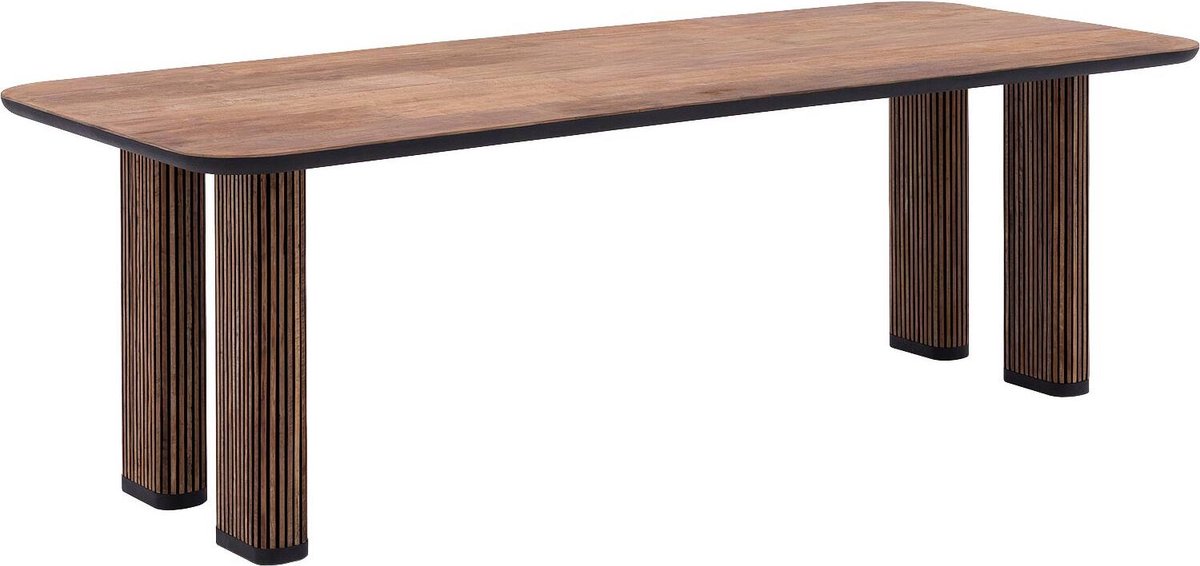Goossens Adel Eettafel - Hout - 225 x 78 x 100 cm - Rechthoek - bruin
