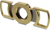 Faro Sigarenknipper - double-cut - goud - XL D26 mm - sigaren accessoires / sigarensnijder