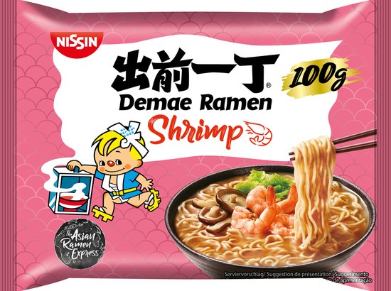 Foto: Nissin demae ramen shrimp voordeelverpakking 10 stuks