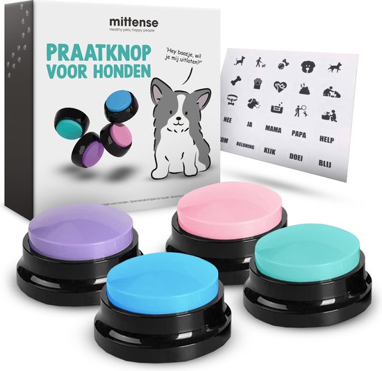 Foto: Mittense praatknop voor honden dogbuttons laat uw huisdier spreken hondenspeelgoed honden training