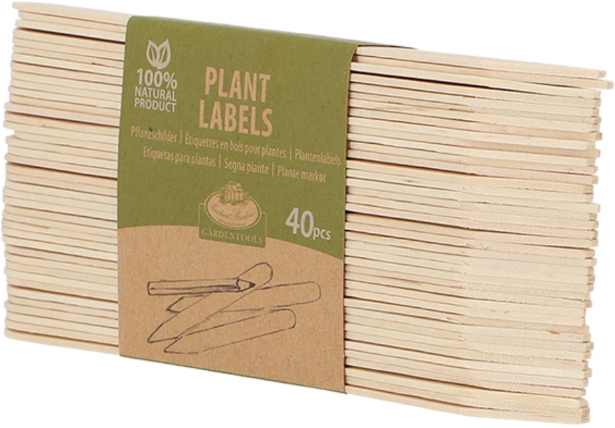 Esschert Design houten plantlabel 40 stuks