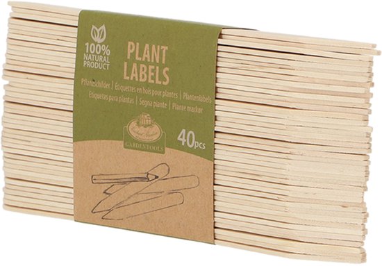Esschert Design houten plantlabel 40 stuks
