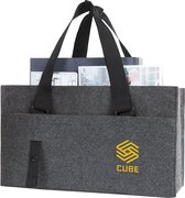 Organizer modern classic – tas voor kantoor – antraciet – 45 cm - 100% gerecycled vilt – veel opbergmogelijkheden – Halfar®