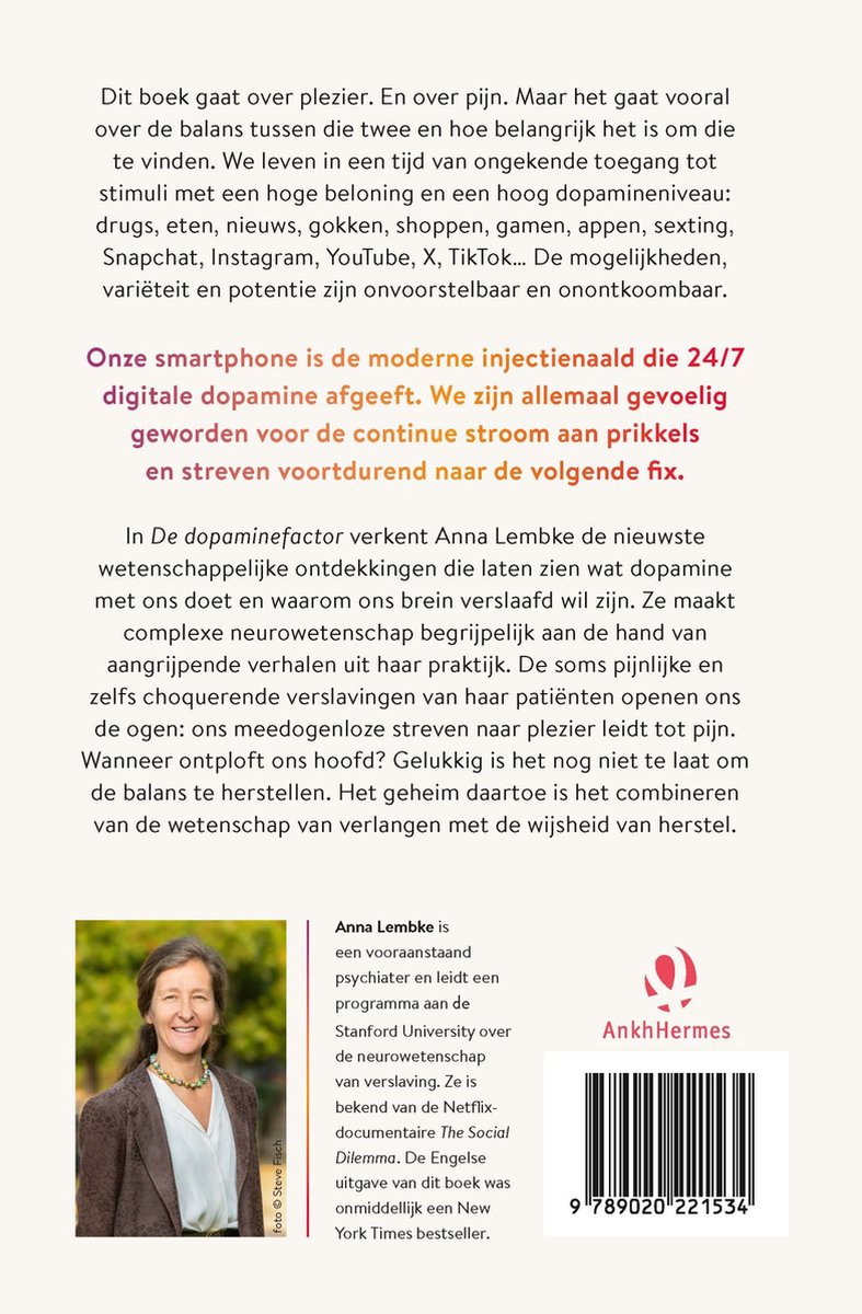 De dopamine factor - back cover