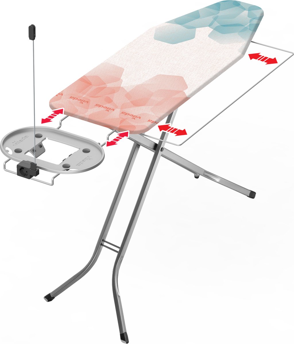 Goedkoopste Vileda Perfect 2in1 M/L Strijkplank - Groot strijkoppervlak 122x44 cm - Met steun voor XXL wasgoed
