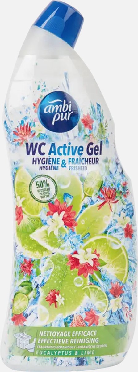 Ambi Pur WC reiniger - Toiletreiniger - Hygiënisch & Fris - Ambi Pur - Eucalyptus & Limoen - Botanische geuren - 750ml