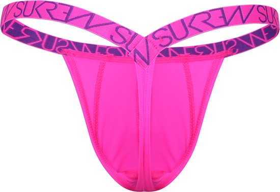 Sukrew Bubble Thong Shocking Pink - MAAT M - Heren Ondergoed - String voor Man - Mannen String