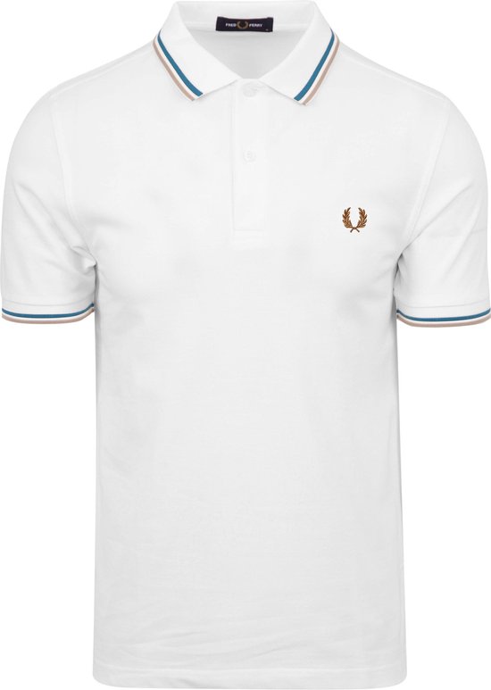 Fred Perry - Polo M3600 Wit V21 - Slim-fit - Heren Poloshirt Maat XL