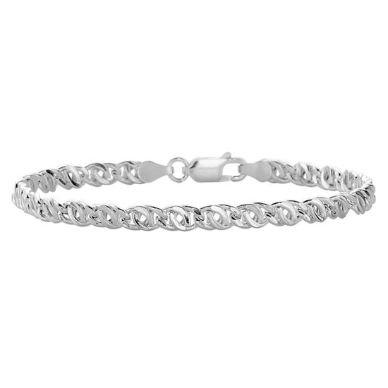 Bracelet Lucardi Argent - Avec Lien Fantaisie - 19 cm