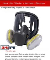 Anti-Fog - 6800 Volgelaatsmasker- Industrieel - Schilderij Spuiten - Gasmasker - Veiligheidsfilter - Stofdicht - Full Face - Formaldehyde Bescherming - Groen