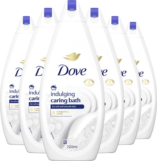 Dove Caring Bath Badcrème - Indulging Cream - 6 x 720 ml - Voordeelverpakking
