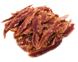 eendenfilet 500 gram gedroogde eendenfilet als snack of aanvullende voeding. uw hond wordt hier blij van en het is ook nog eens gezond