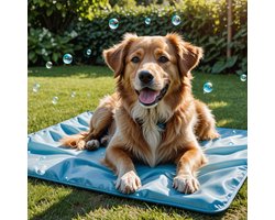 PetsHome Koel Mat - Hond en Kat - L - 90 bij 50 cm - Blauw