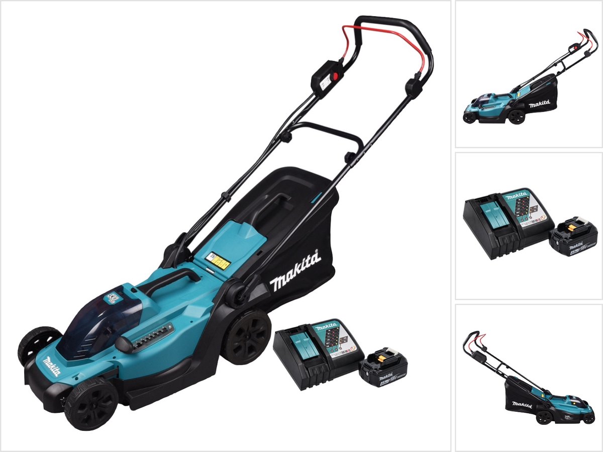 Bol.com Makita DLM330RM Accu Grasmaaier - 18V - Inclusief Accu en Oplader - 33 cm Snijbreedte - Geschikt voor 450 m² aanbieding
