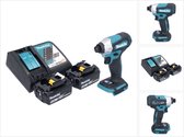 Makita DTD 157 RM accu-slagmoersleutel 18 V 140 Nm 1/4" borstelloos + 2x oplaadbare accu 4.0 Ah + lader