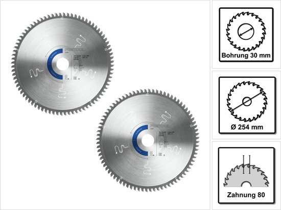 Zaagblad Voor Afkortzaag - 254 X 30mm - 60t | Universeel Zaagblad Voor Afkortzaag - 254 X 30mm - 60t | Universeel