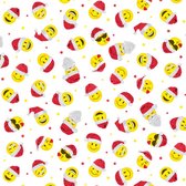 Inpakpapier Kerst Smiley Xmas- Breedte 40 cm - 200m lang
