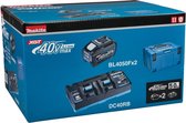 Bol.com Makita Accu Starterset XGT DC40RB 2xBL4050F in Mbox - 191U13-9 aanbieding