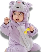 BoefieBoef Vleermuis Dieren Baby Onesie Romper Pyjama - Carnaval - Baby & Peuter Verkleedkleding - Verkleedkostuum - Kinder Dierenpak - Dreumes Kruippak - Boxpak - Baby & Dreumes & Peuter 6-18 maanden