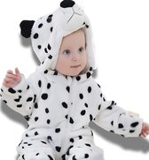 BoefieBoef Dalmatiër Hond Dieren Baby Onesie Romper Pyjama - Carnaval - Baby & Peuter Verkleedkleding - Verkleedkostuum - Kinder Dierenpak - Dreumes Kruippak - Boxpak - Baby & Peuter & Kleuter 2 tot 4 jaar