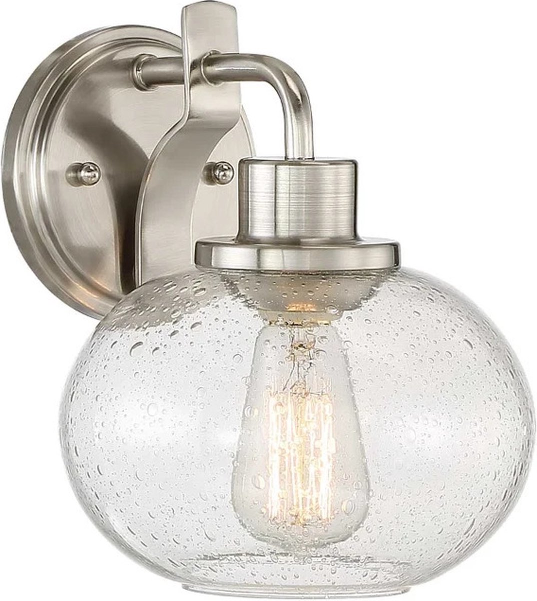 Quoizel LED Wandlamp Trilogy | 1X E27 Max 60W | Brushed Nickel