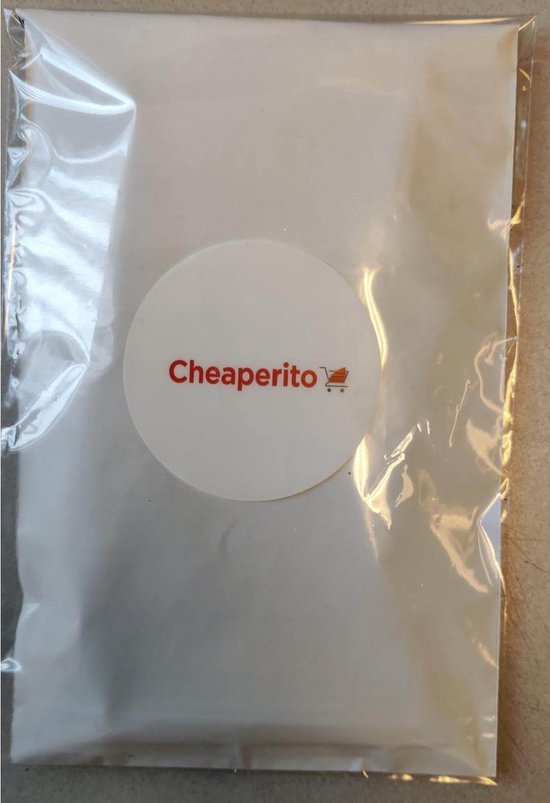 Emballage avec logo Cheaperito et chariot.