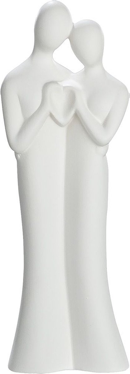 Gilde Handwerk - Sculptuur - Beeld - Liefde - Wit - Keramiek - 6x9x27cm