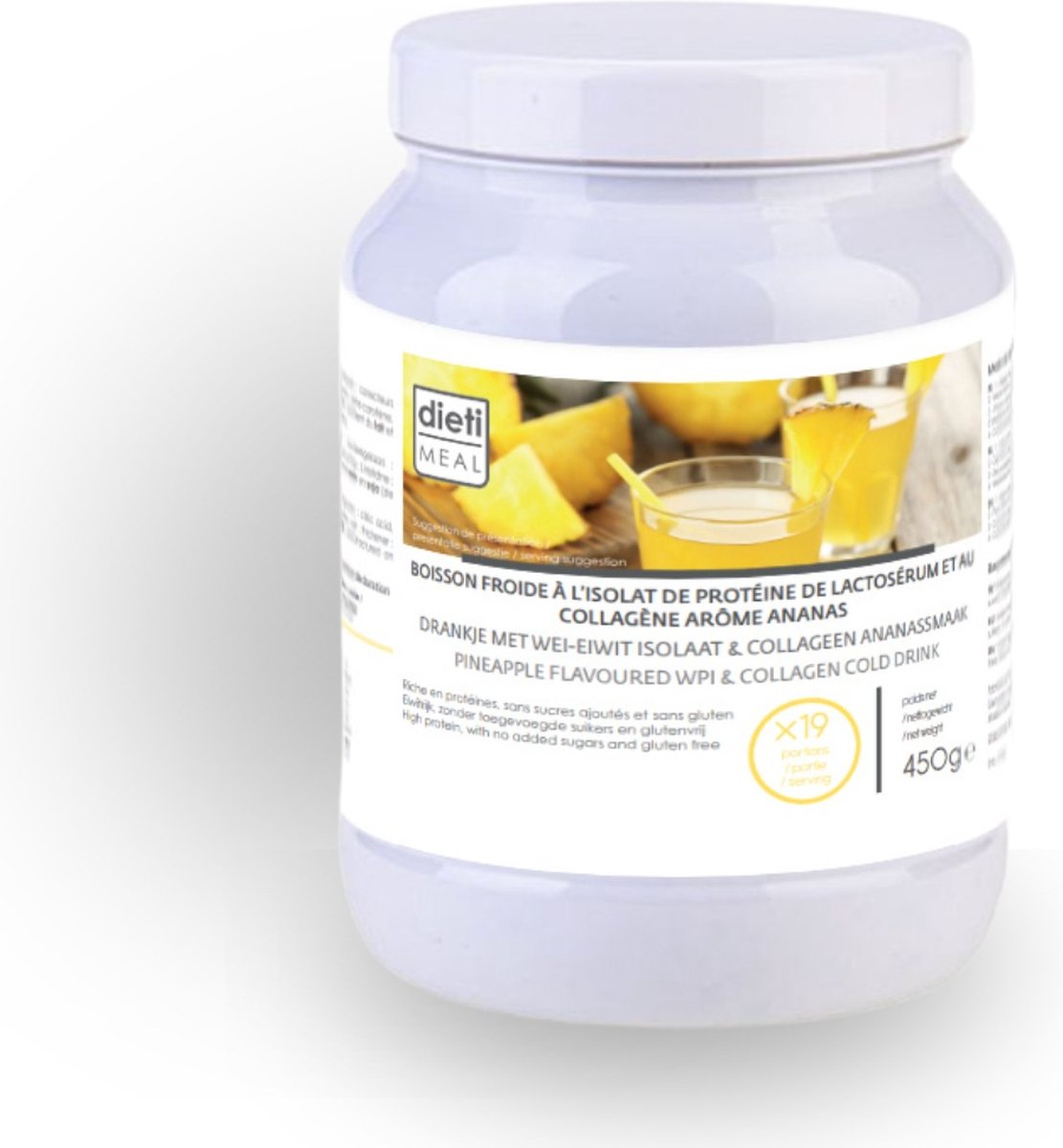 Goedkoopste Dietimeal | Proteïnedrank | Ananas | Voordeelpot | 1 x 450 gram