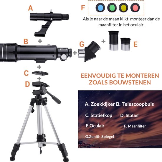 Gerole® Sterrenkijker Refractor Telescoop