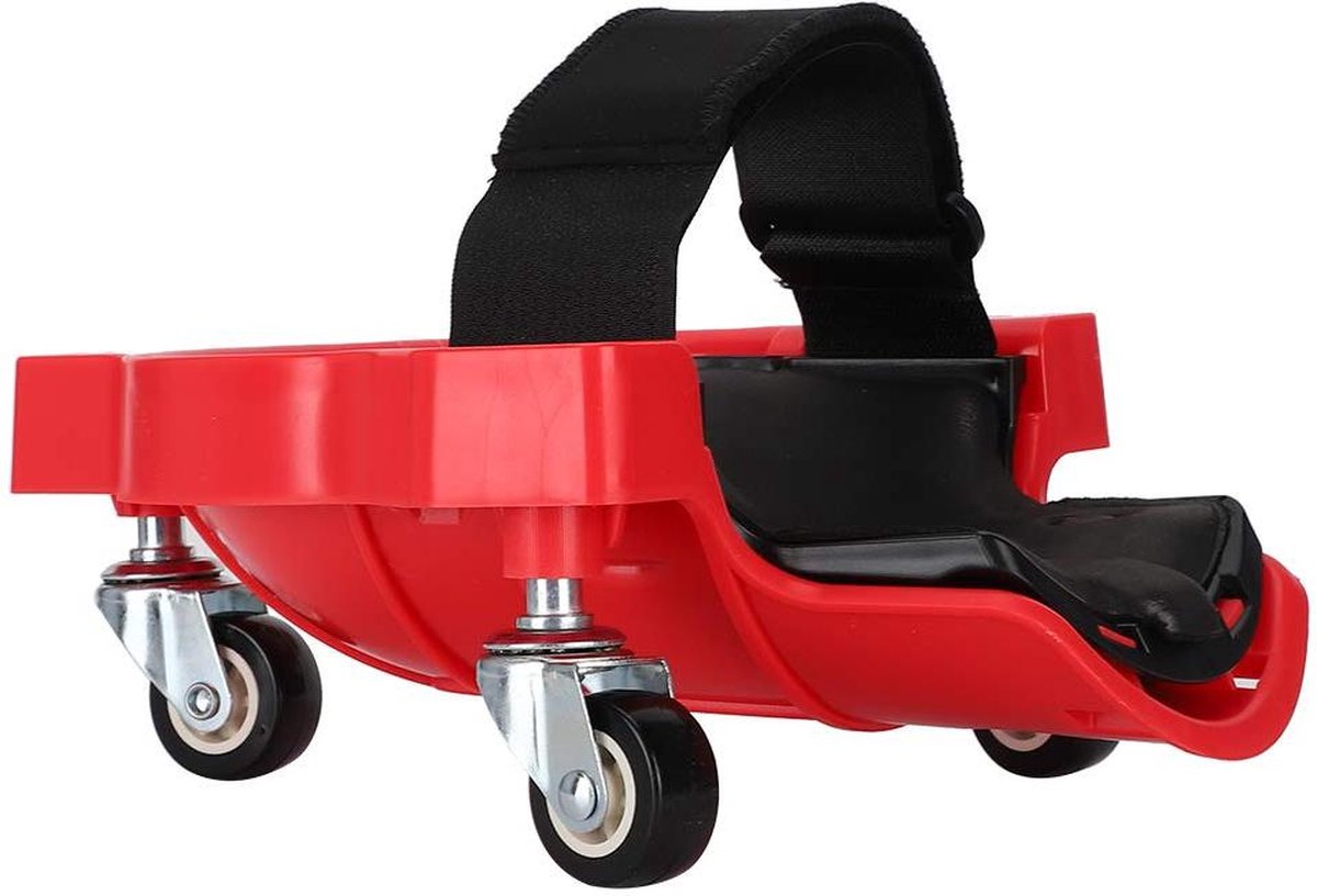 Flexibele kniebeschermers met rollende glijders - legtegel om te schilderen (rood)