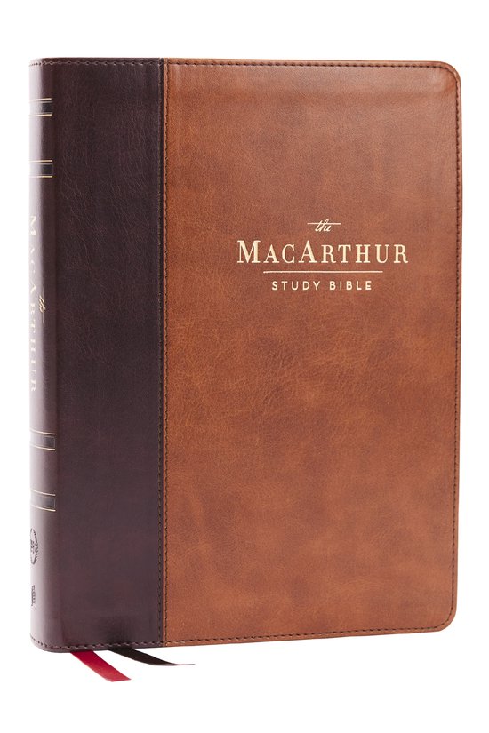 LSB, MacArthur Study Bible, Brown Leathersoft, Comfort Print - cover