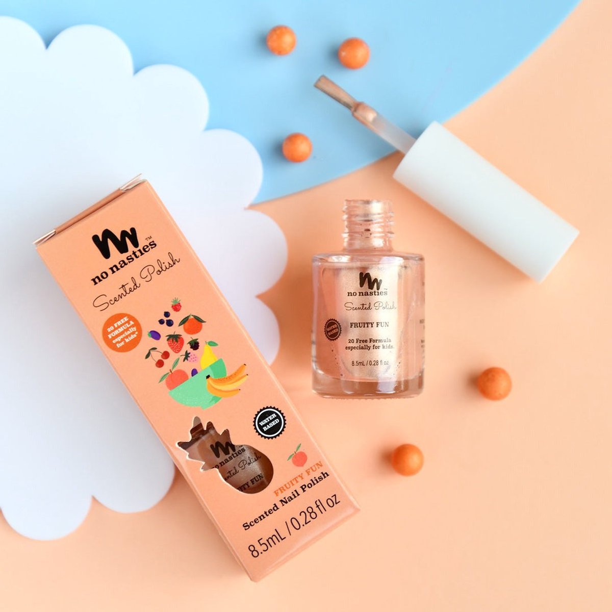 No Nasties - Geurende Nagellak - Fruity Fun - Shimmery Peach
