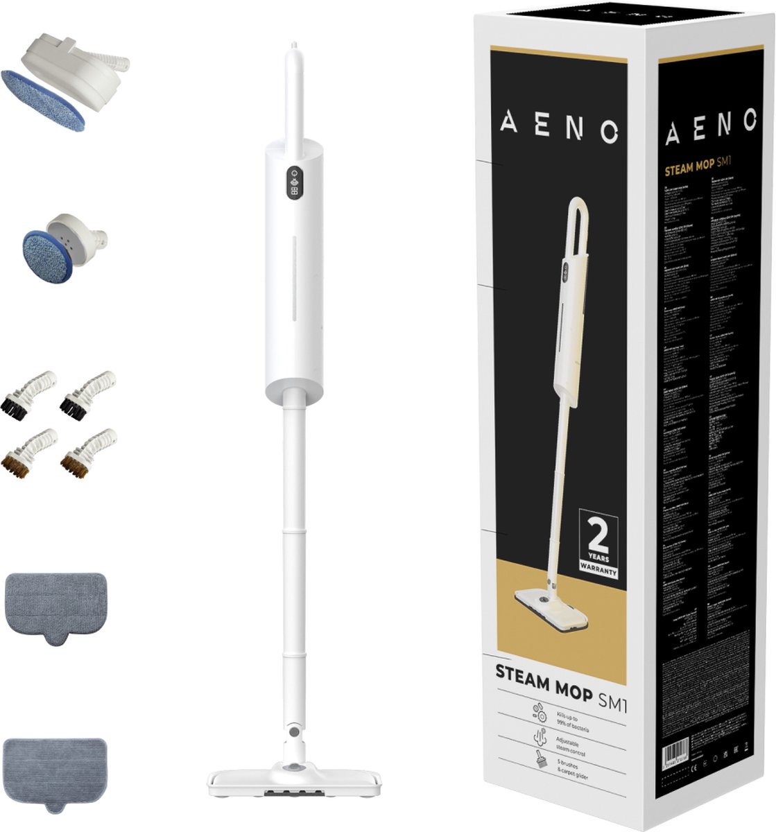 AENO SM1 stoomreiniger + 11 accessoires
