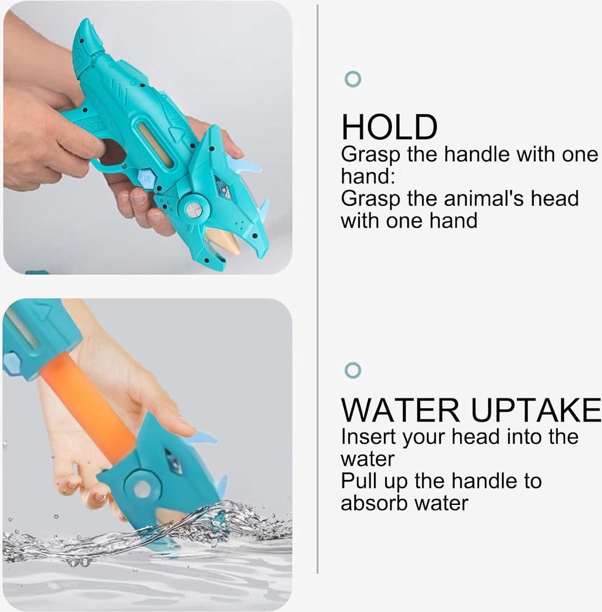 Waterpistool voor kinderen 2 stuks waterpistolen voor dinosaurussen speelgoed waterpistool voor jongens en meisjes vanaf 3 jaar