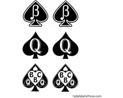 BBC Tattoo - QoS tattoo - Queen of Spades tatoeage - 18+ tijdelijke tattoo - neptattoo volwassenen - erotische tattoos - temporary tattoo - erotiek