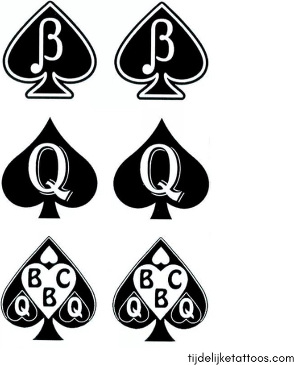 Goedkoopste BBC Tattoo - QoS tattoo - Queen of Spades tatoeage - 18 tijdelijke tattoo - neptattoo volwassenen - erotische tattoos - temporary tattoo - erotiek