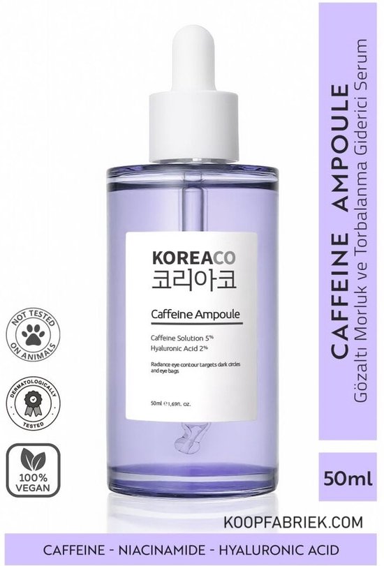 Foto: Koreaco caffeine ampoule cafe ne ampul anti aging vegan niacinamide cafe ne oplossing 5 50 ml 