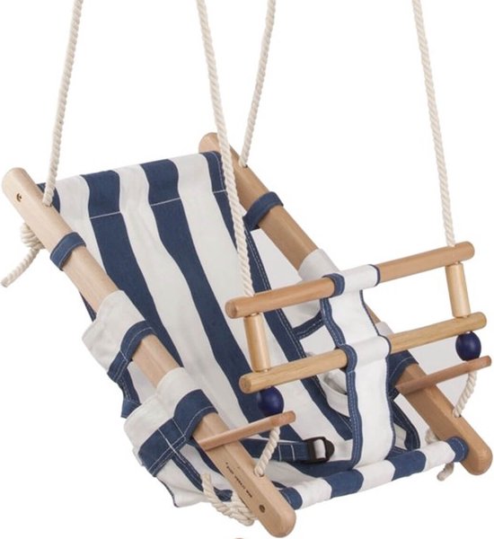 Canvas Baby Schommelzitje Wit / Roze — afbeelding 2