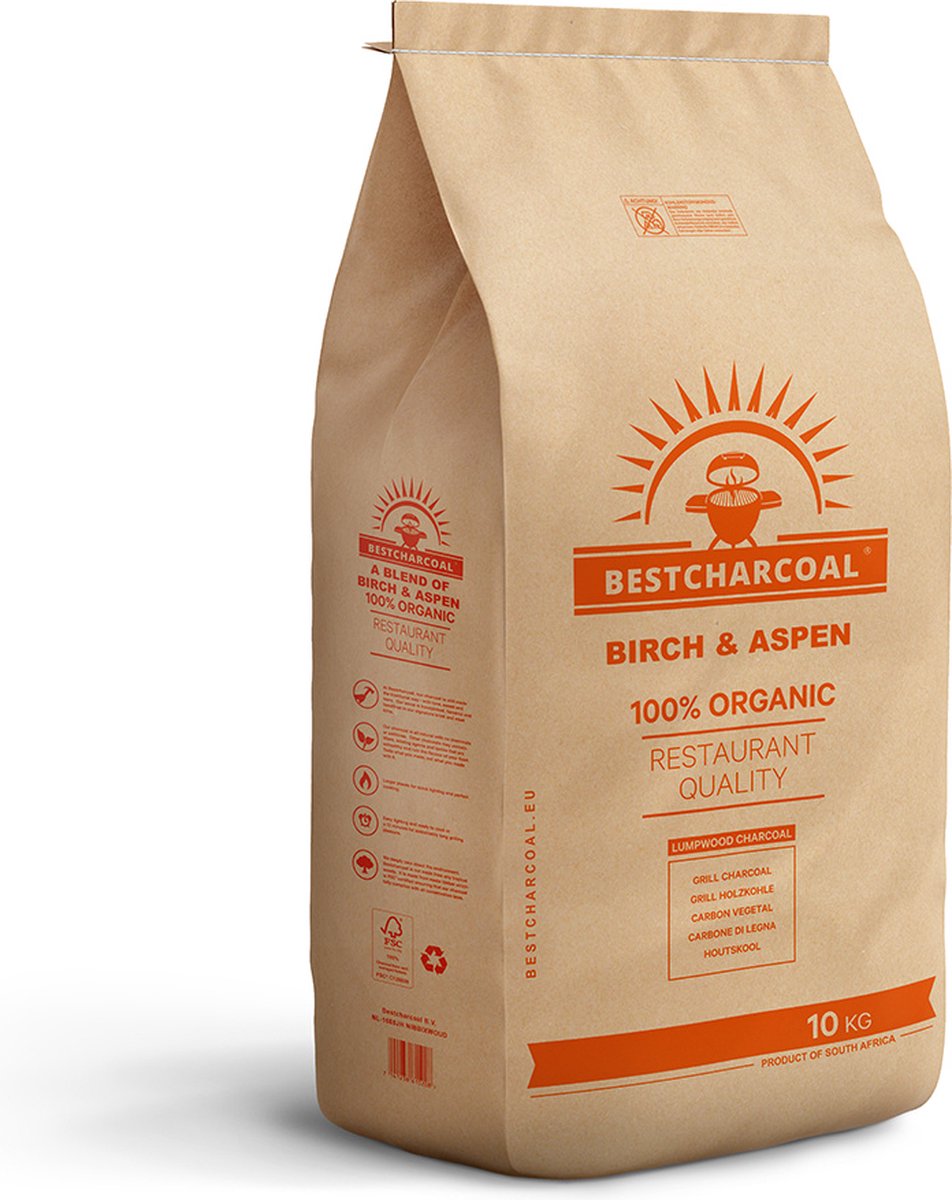 Bol.com Bestcharcoal - Houtskool Birch/Aspen - 10 kg aanbieding